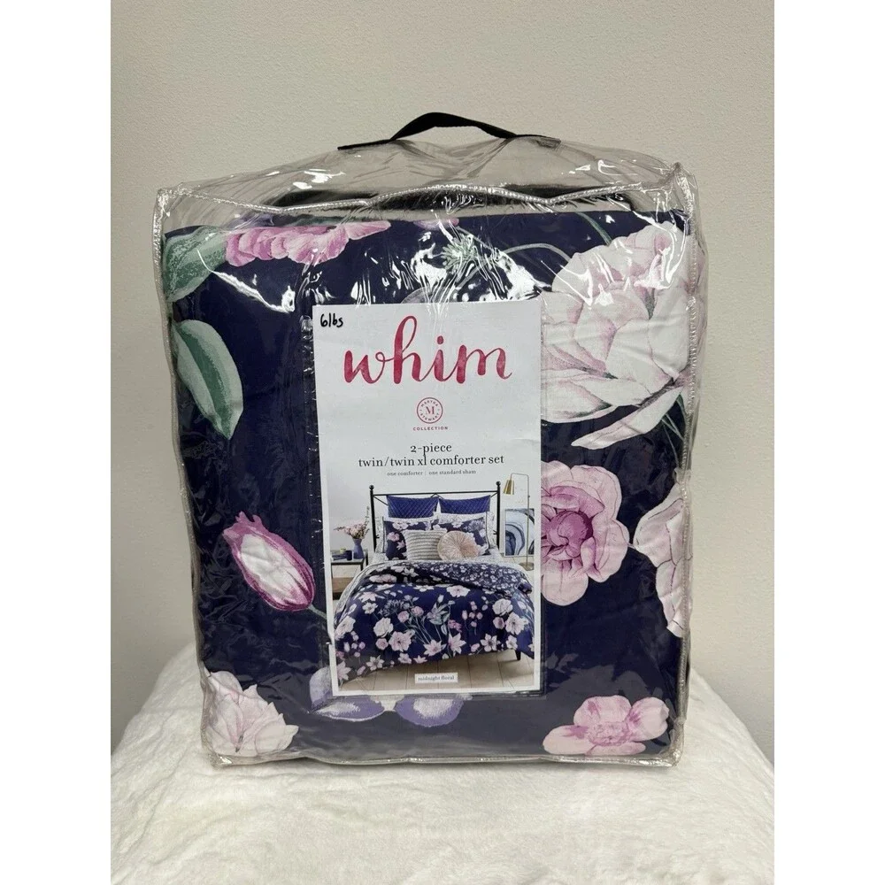 Whim by Martha Stewart Twin/Twin XL Midnight Floral Comforter Set Discontinued